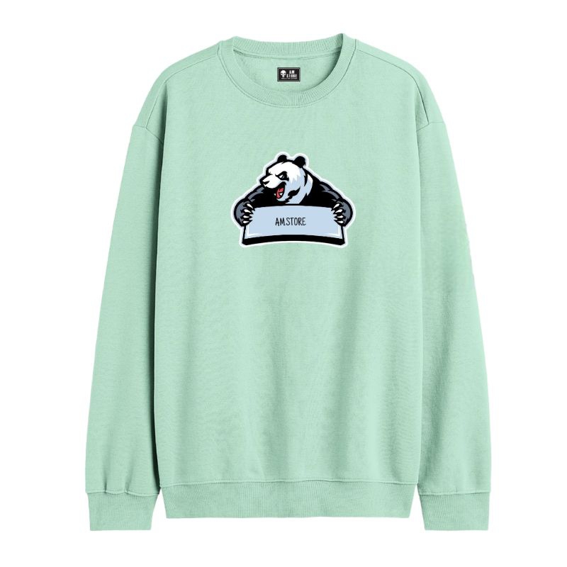 AMSTORE- Sweater Crewneck jumbo Bear ( Sablon ) big size pria wanita size xxxl xxxxl xxxxxl.