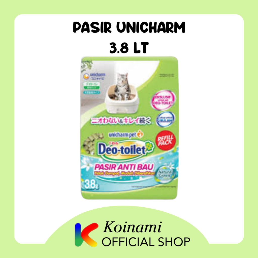 Unicharm Deo Toilet Pasir Kucing Anti Bau 3,8liter Cat Litter