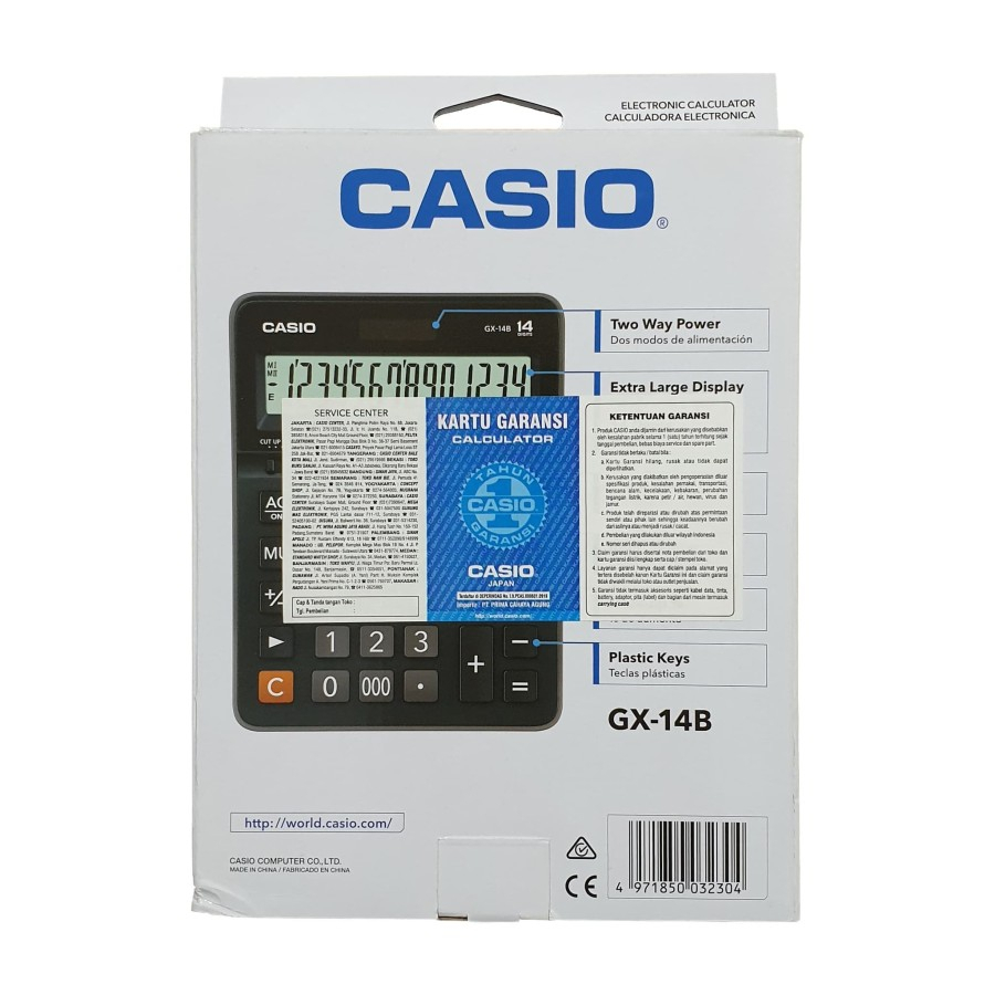 Calculator / Kalkulator Casio GX-14B / GX-14 B BK / 14 Digit