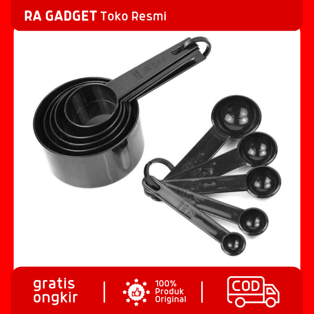 Sendok Takar Ukur Cup Measuring Spoon 10 PCS / Sendok Ukur Ukuran Takaran Penakar Adonan Kue Nastar 