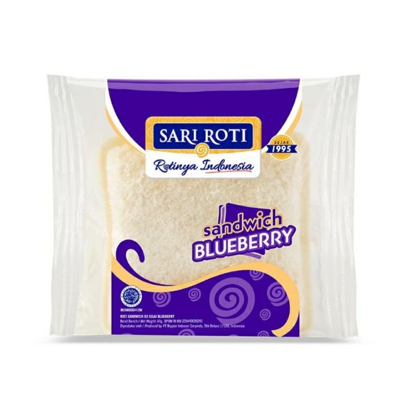 

SARI ROTI Sandwich Selai Blueberry 49 g