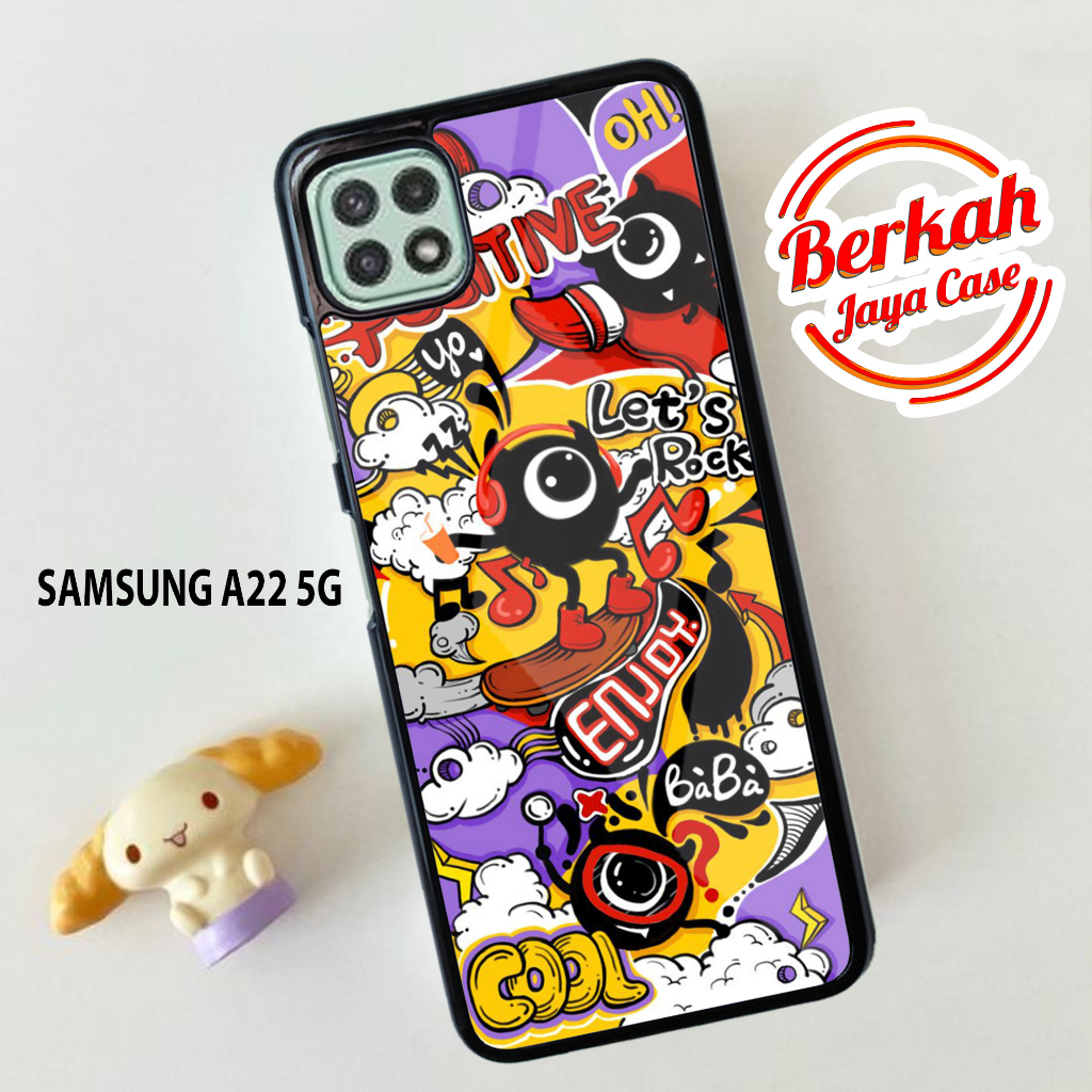 Case SAMSUNG A22 5G Casing SAMSUNG A22 5G DOODLE Case Hardcase Premium Softcase Casing HpTerbaru 202