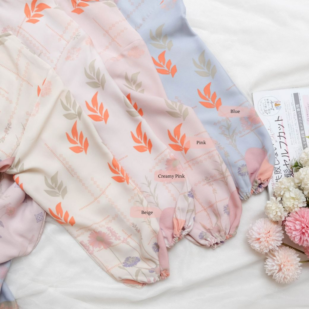 Hijabwanitacantik - Marwa Dress Dewasa MW34.3 Pink | Dress Printing Exclusive | Gamis Motif Premium-5