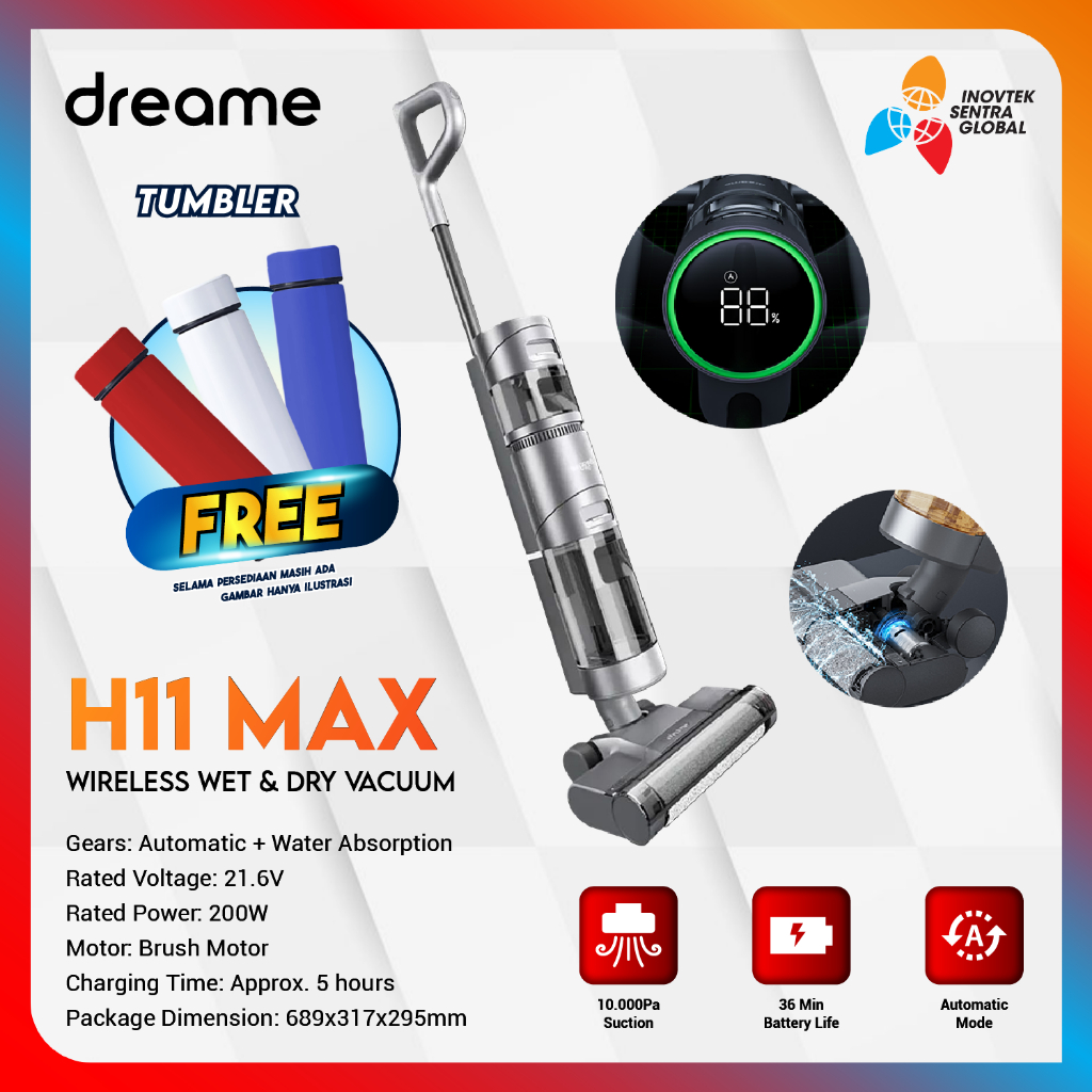 Dreame H11 Max Wet and Dry Vacuum Cleaner Floor Wash - Penyedot Debu