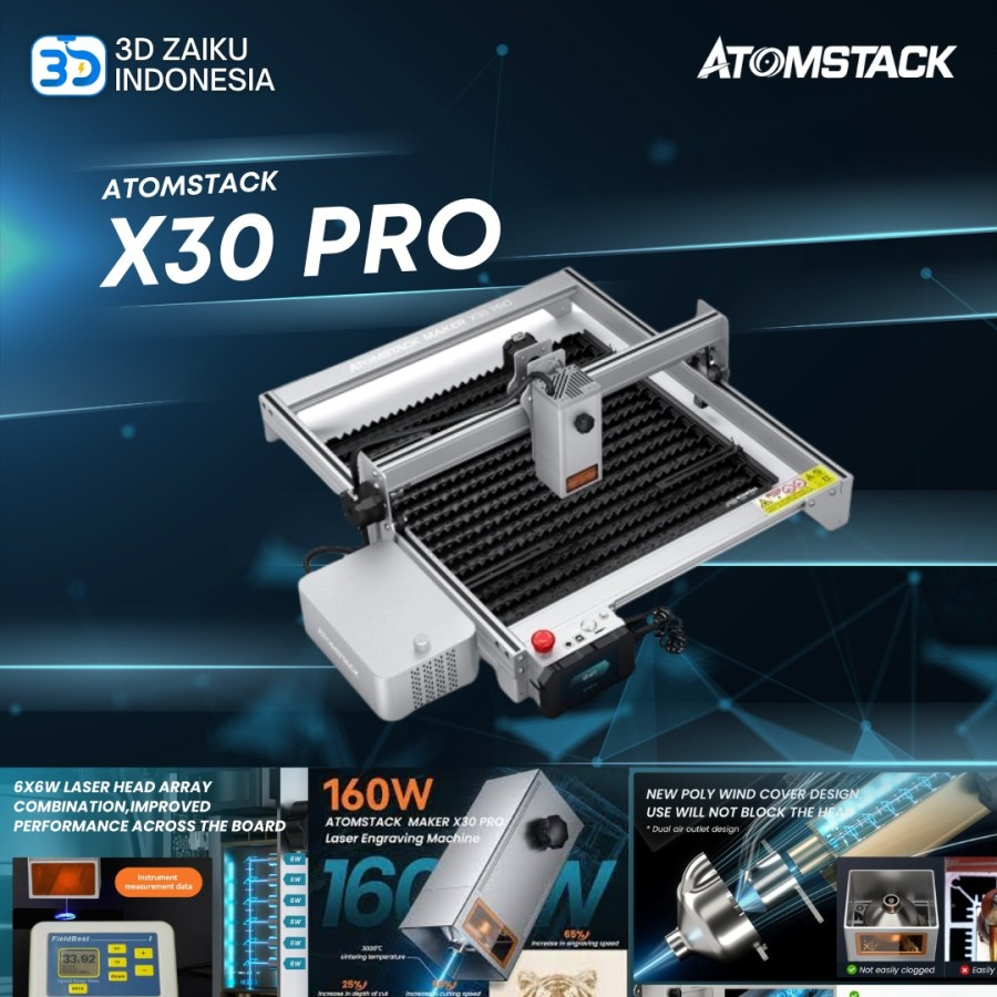Original Atomstack X30 Pro 160W 6 Core Laser Cuting and Engraving