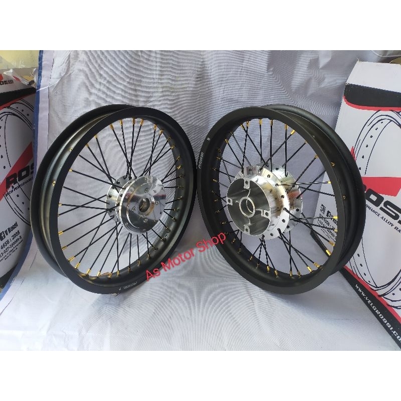 Sepaket velg set rossi 160 - 185 ring 17 tromol set cb150r new megapro cbr150r cb150r new Tiger Revo