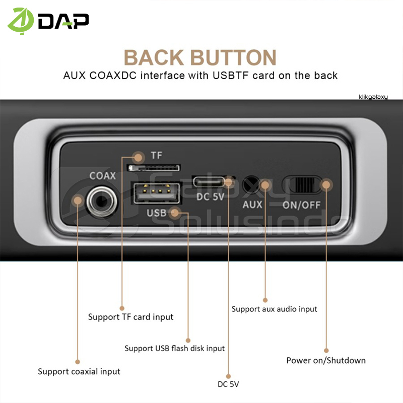 DAP D-VY19 Bluetooth 5.0 Soundbar Wireless Speaker