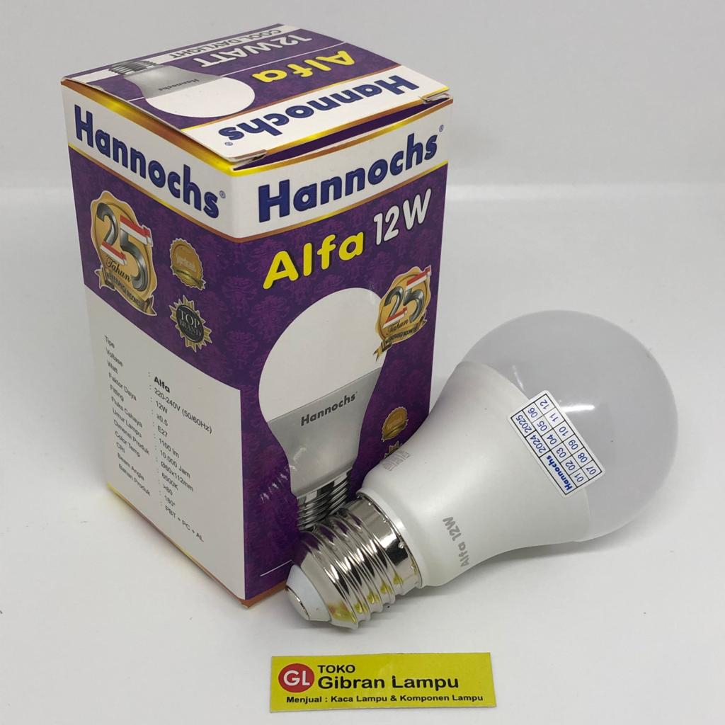 Lampu LED Hannochs Alfa 3w 5w 7w 9w 12w 15w 20w - Bohlam LED Kapsul Hemat Energi All Varian Watt