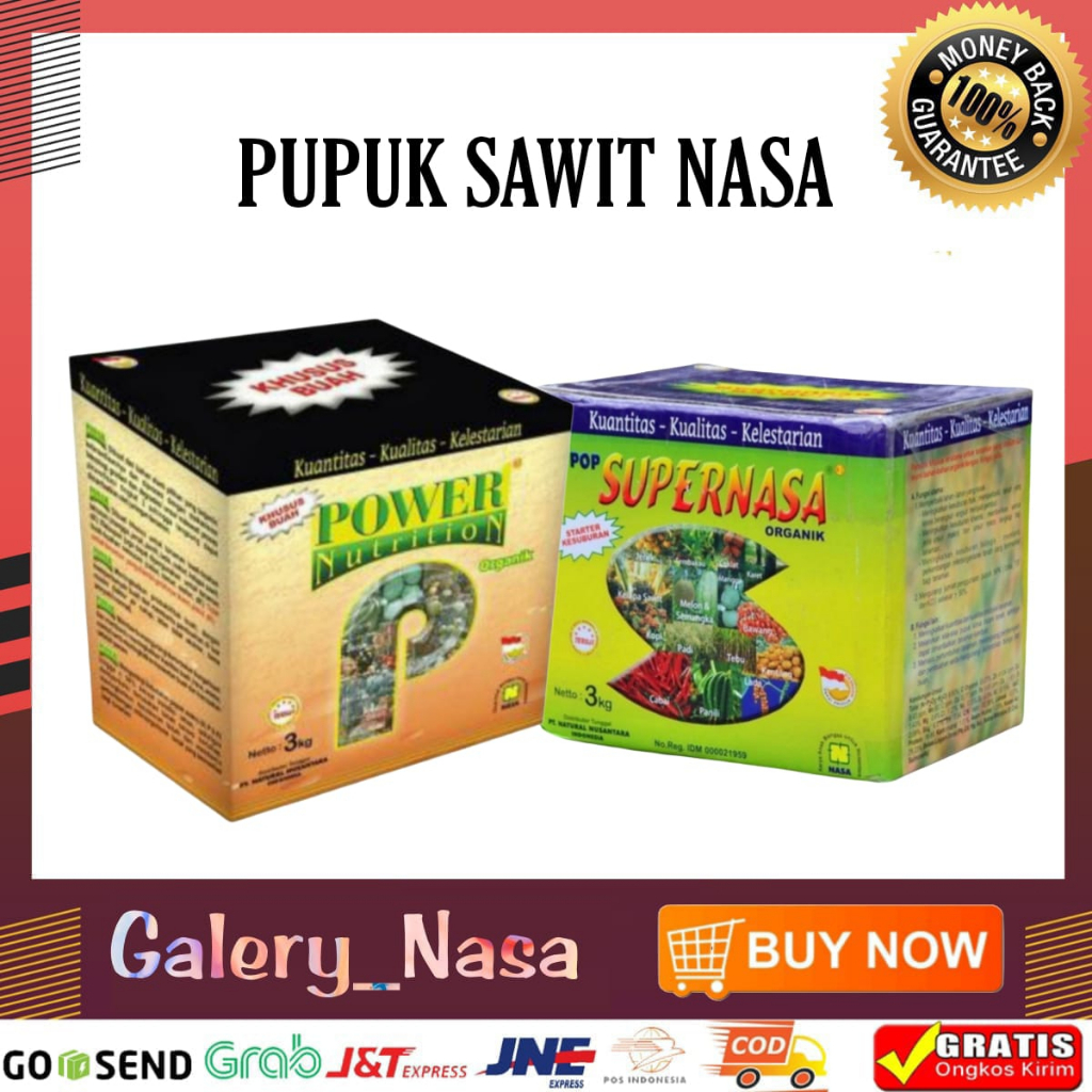 Pupuk Sawit Nasa 2 PCS(PWRB/SPRB)/ Pupuk Sawit Agar Buah Lebat Power Nutrition 3kg - Supernasa 3kg