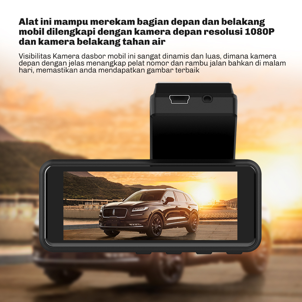 (BERGARANSI)  Mobeo Car Dash Cam MSDC03 (Front and Rear Camera)