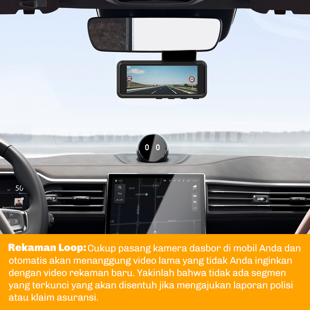 (BERGARANSI)  Mobeo Car Dash Cam MSDC03 (Front and Rear Camera)