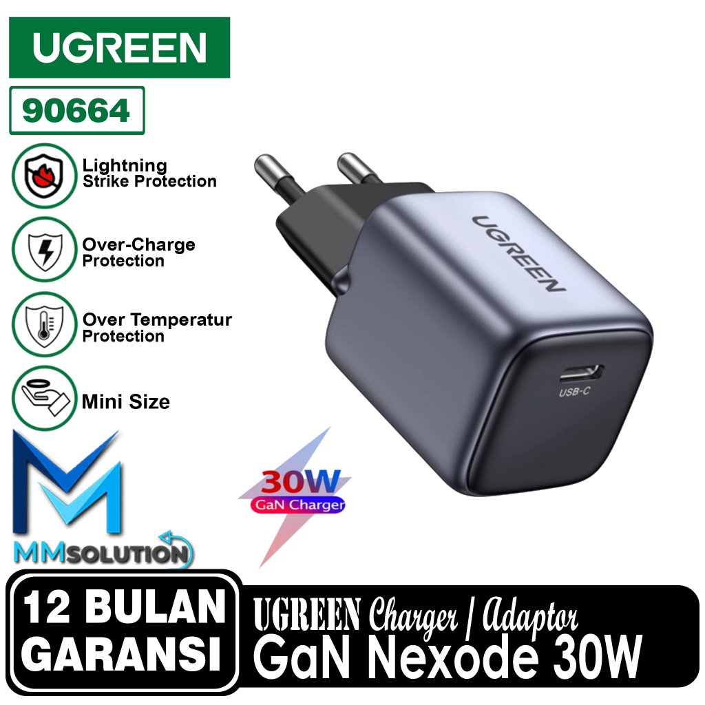 UGREEN Kepala Charge Nexode Gan 200W 100W 65W 45W 30W 20W PPS PD QC - GaN NEXODE 20W