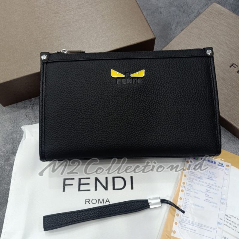 Clutch Fendi Handbag Leather Tas Tangan Kulit Asli mirror Quality