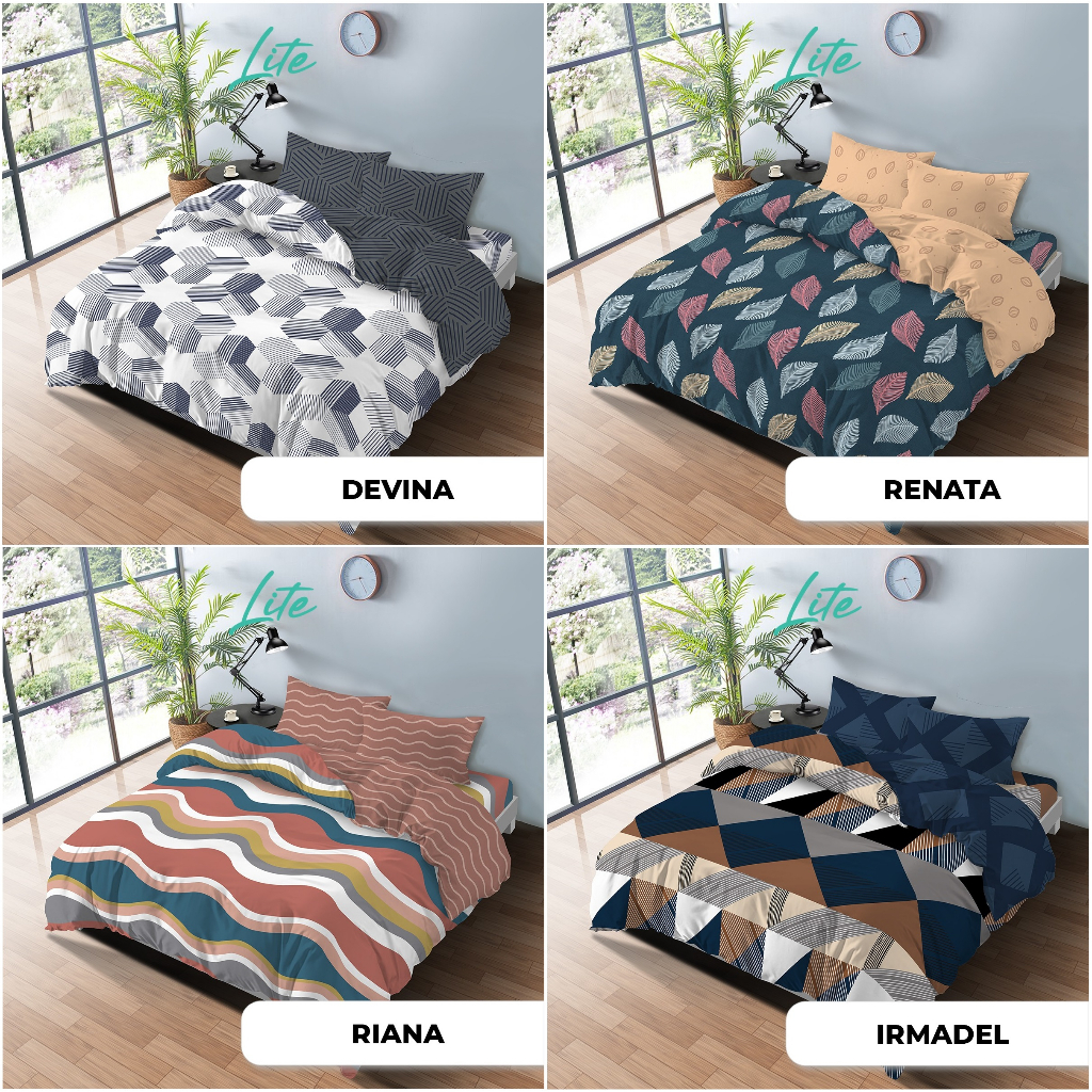 Kintakun New LITE Bed Cover Set SPREI FLAT Uk. 180x200