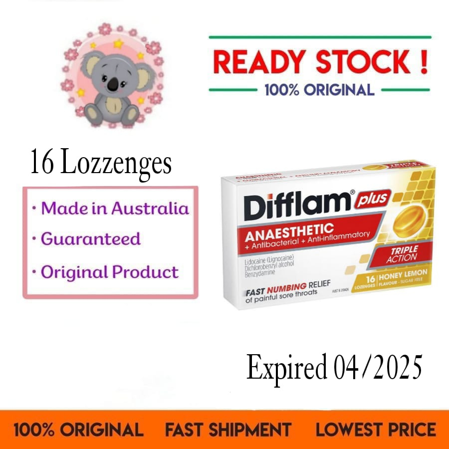 

PERMEN Difflam Plus Anaesthetic Sugar Free Honey And Lemon (16 Lozenges)
