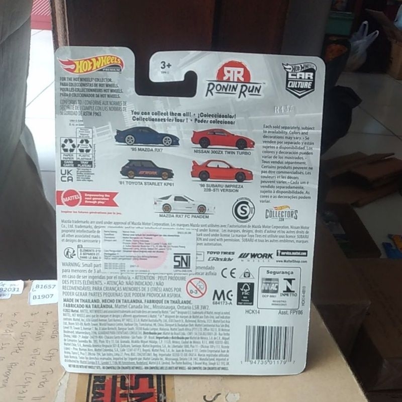 hot wheels 98 subaru impreza 22b sti version ronin run