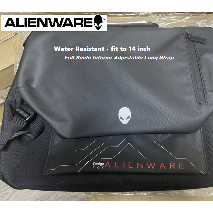 Tas Selempang Laptop Gaming Alienware Masengger Bag Waterproof 14 Inch