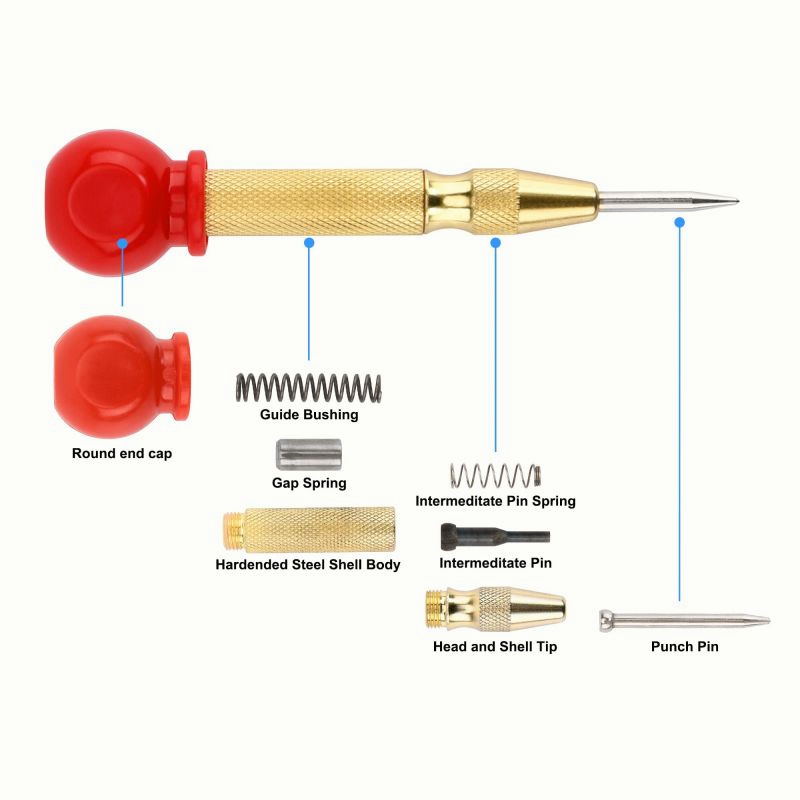 Automatic Center Punch Penanda Titik Bor 130mm Alat Penanda Titik Tengah Bor Drip Center Punch Set