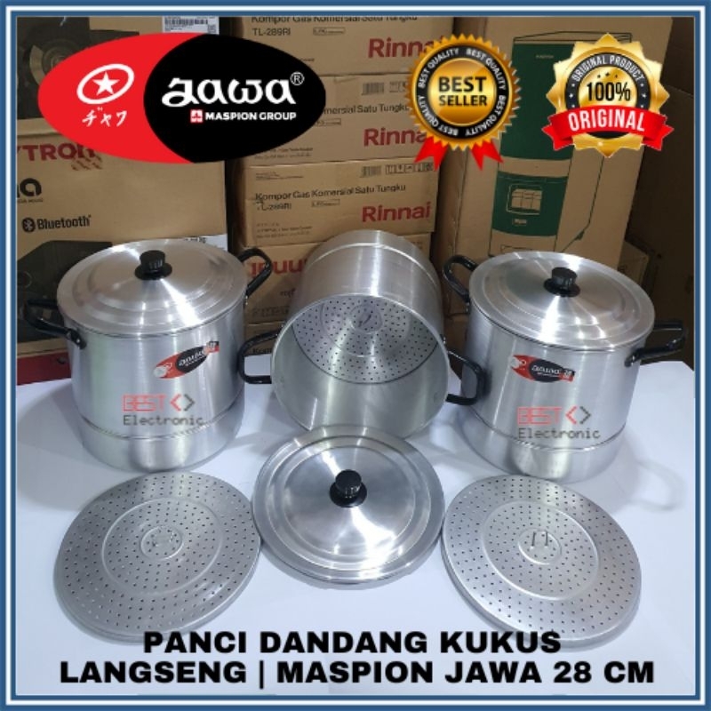Panci Dandang Kukus B / Besar 28 cm Aluminium Maspion / Panci Kukus Maspion / Panci Lulusan / Panci 