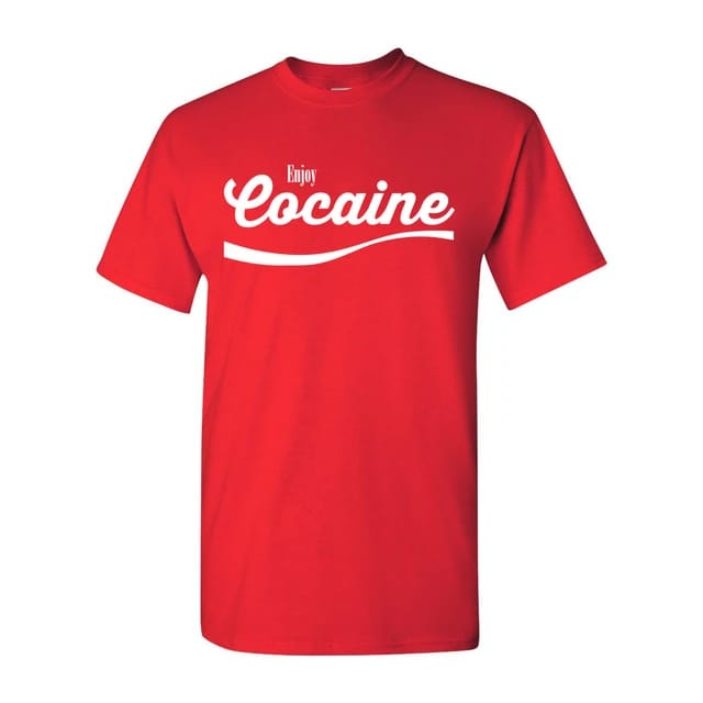 BAJU - KAOS PLESETAN KATA LUCU COCAINE - TSHIRT PARODI KATA LUCU COCACOLA