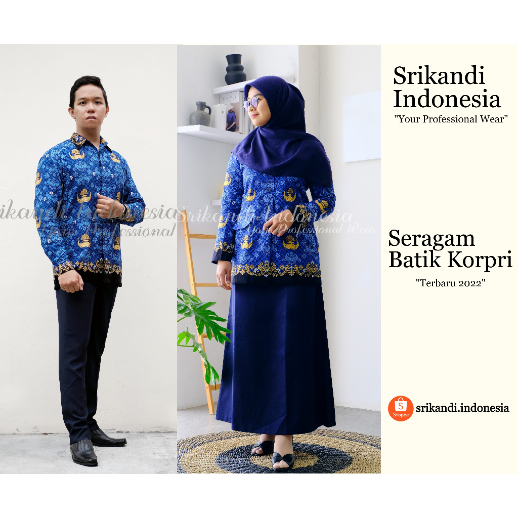 Seragam Atasan Batik Korpri Terbaru Katun RESMI (Kain by Sritex  High quality cotton )