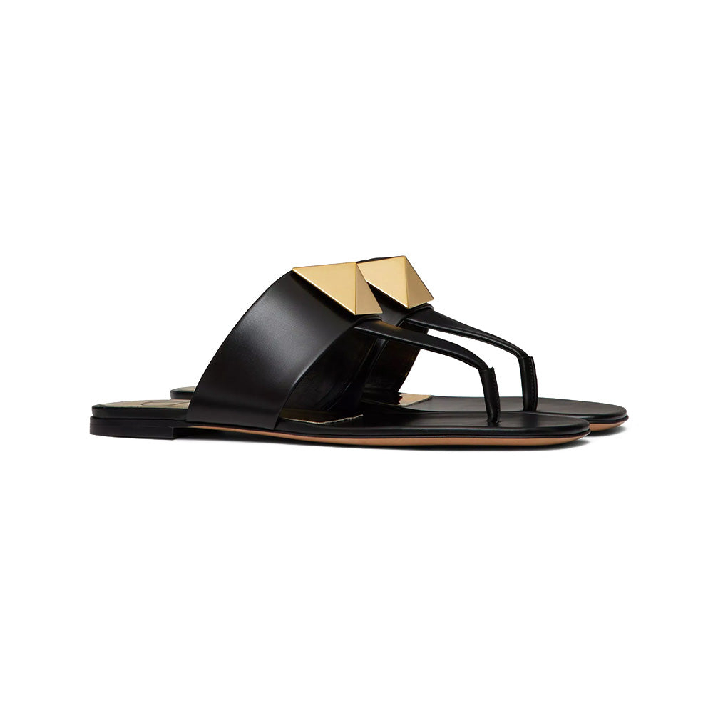 VLTN Garavani One Stud Thong Sandal Black