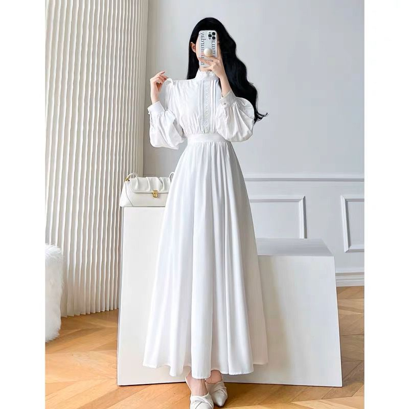 HS - LUCIFER DRESS / KOREAN LOOK LENGAN PANJANG / LONG DRESS WANITA