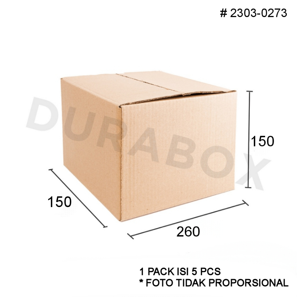 

26 x 15 x 15 cm A1 | KARDUS / KARTON BOX CORRUGATED - KEMASAN / PACKAGING / PACKING MAKANAN | #2303-0273