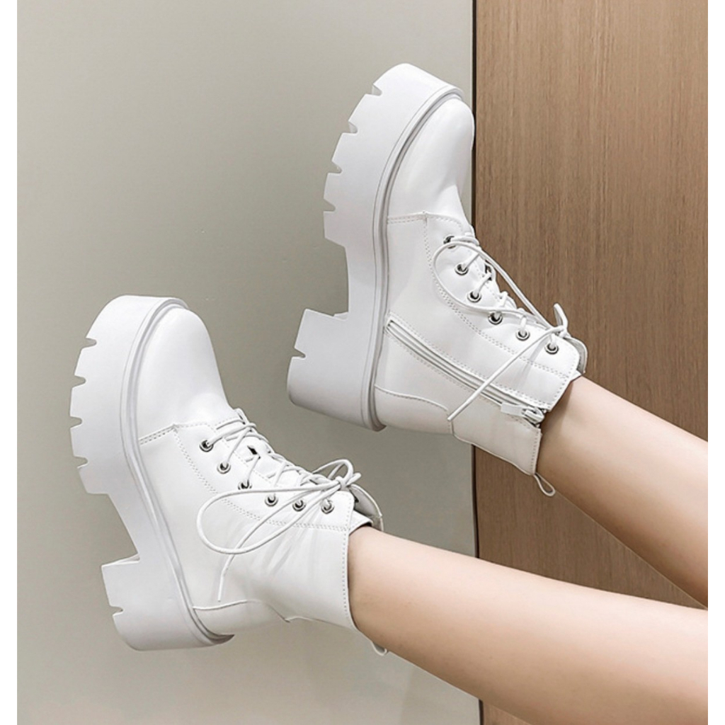 AVANCEID 1915 Boots Sepatu Sneakers Wanita Docmart Putih Hitam Import