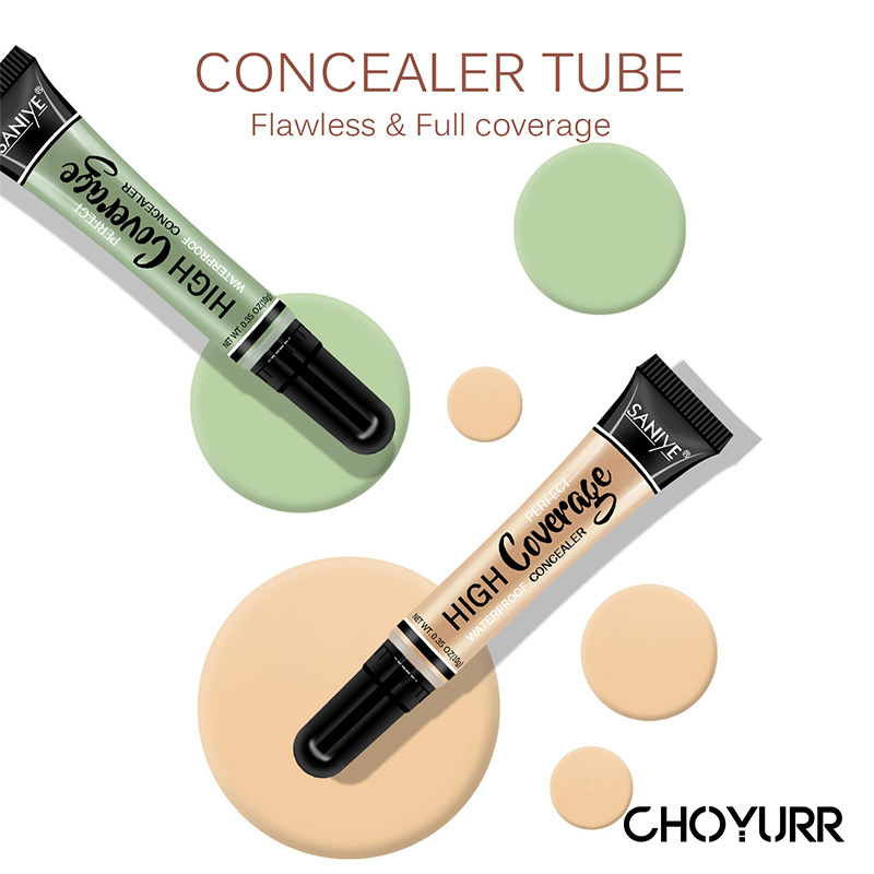 【COD】Concealer Waterproof Wajah Full Coverage Color Corrector Merah Concealer Dengan Control Moisturizing Brightening-CH