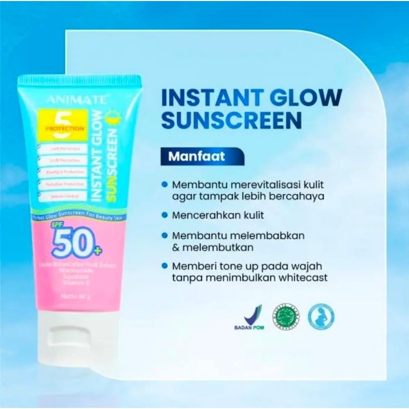 (*) ANIMATE INSTANT GLOW SUNSCREEN 5 PROTECTION