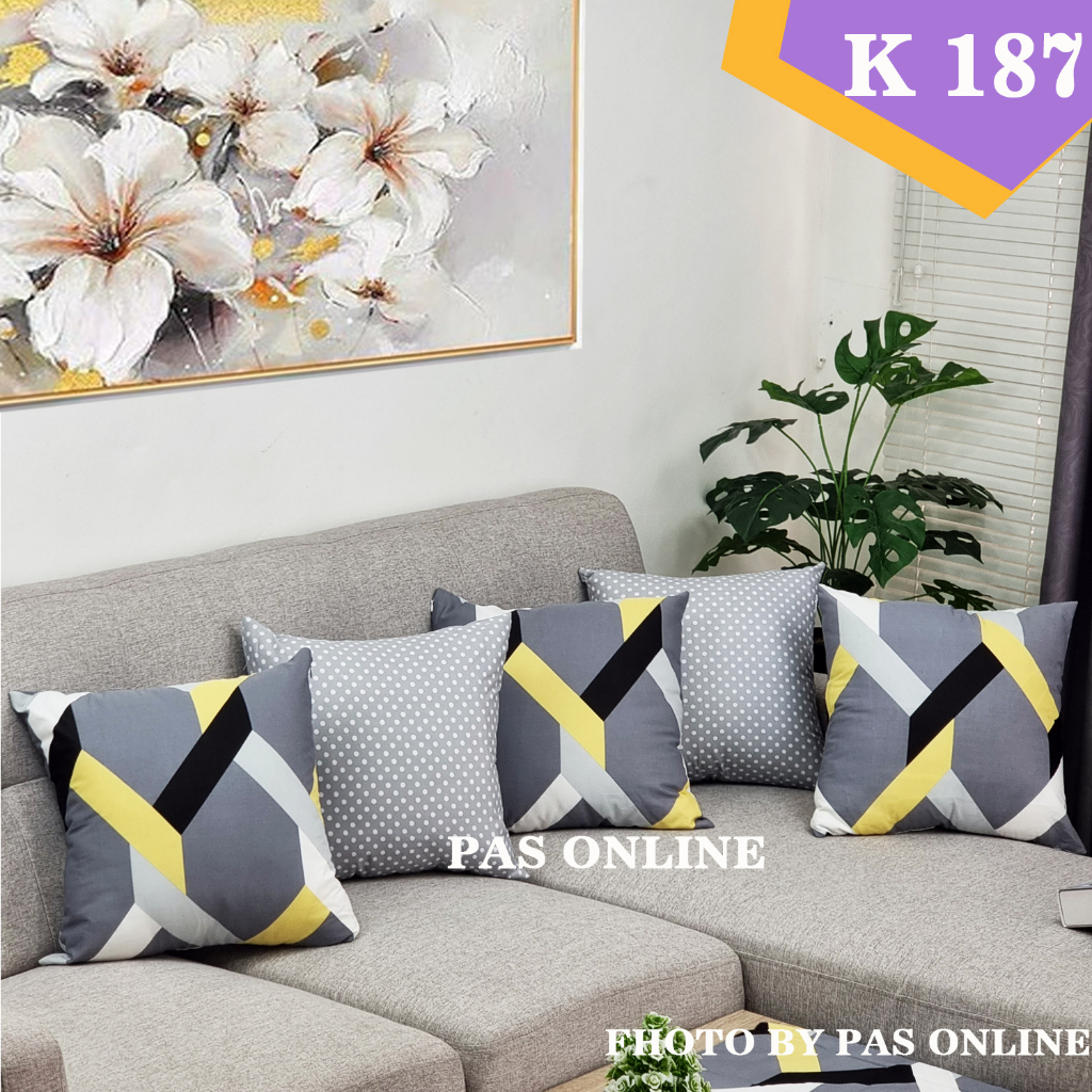 SET SARUNG BANTAL SOFA 40X40 ( 5 SARUNG )