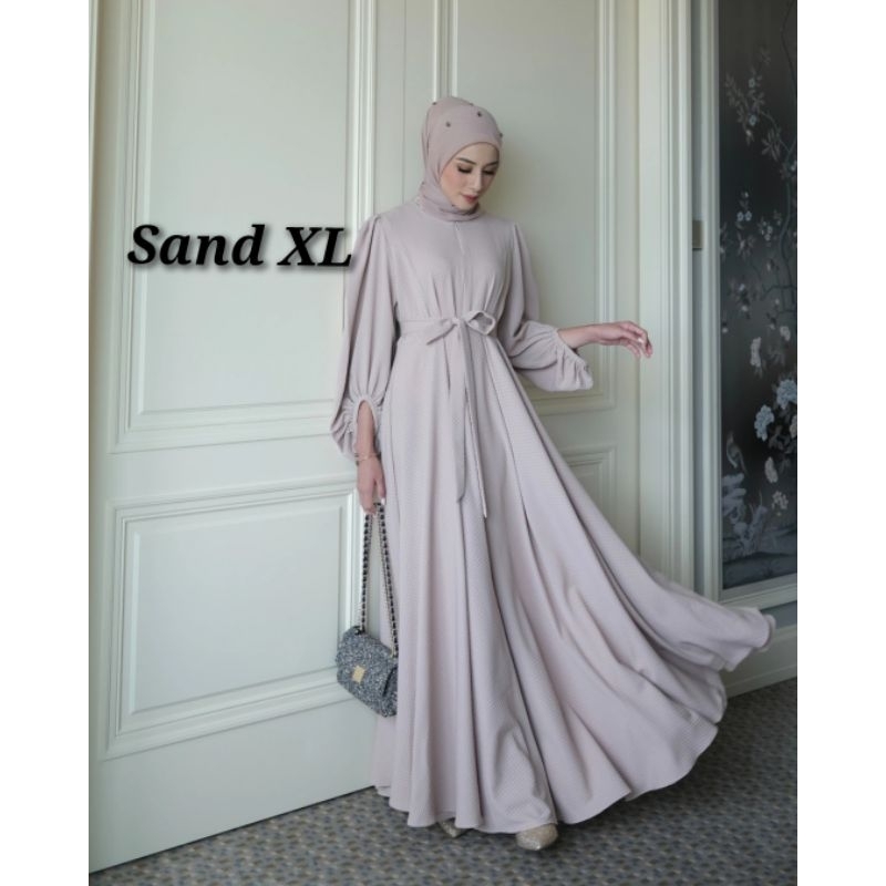Ready SiapKirim Inayah Asmaa Dress (Sand XL) By Gonegani.id Gonegani