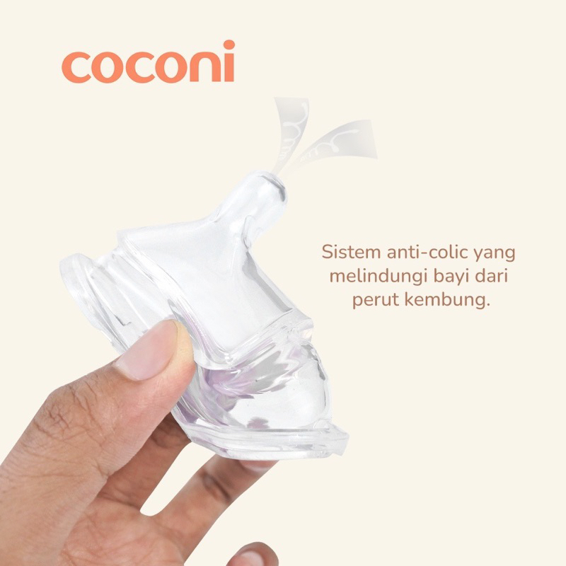 Coconi Triangle Bottle Nipple Replacement / Dot Pengganti Botol Susu Coconi Triangle PPSU