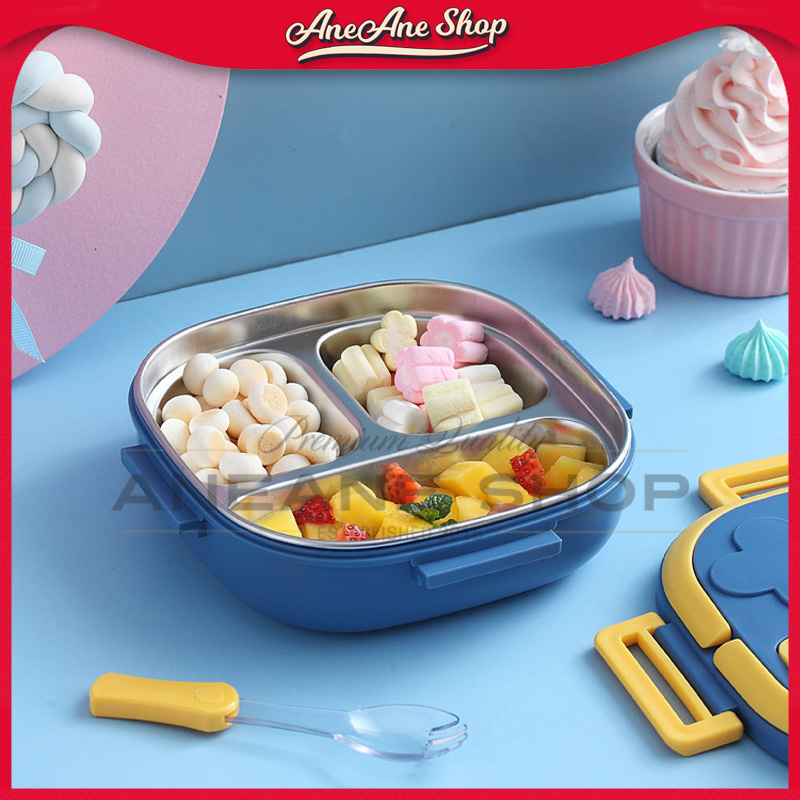 TEDEMEI Set Kotak makan anak Stainless 304 kids Lunch Box Set Premium