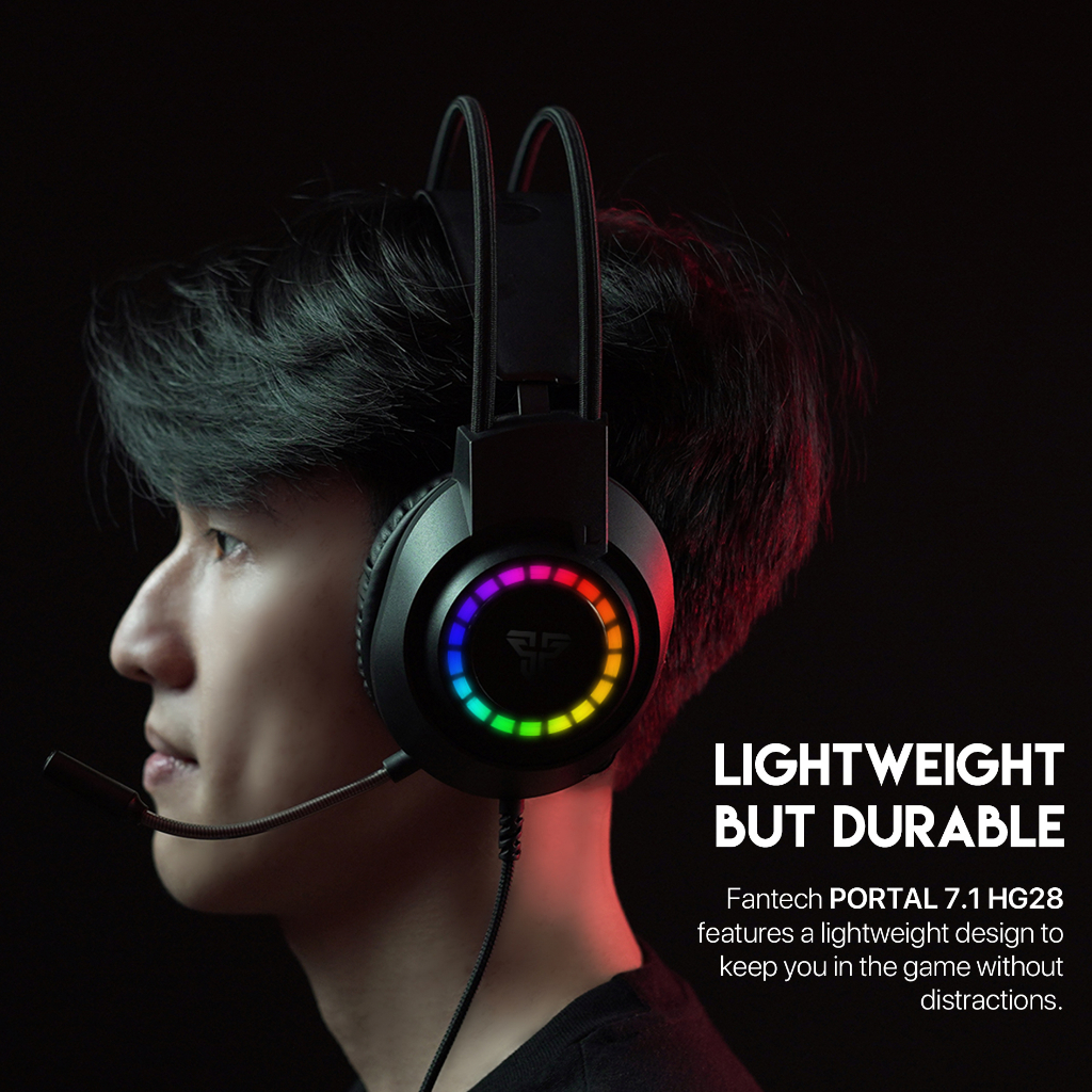 Headset Gaming RGB Fantech PORTAL 7.1 HG28 USB