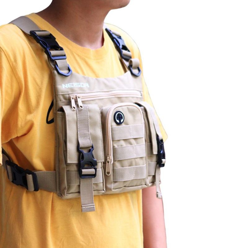 tas dada pria tactical chest bag  premium neisda cream