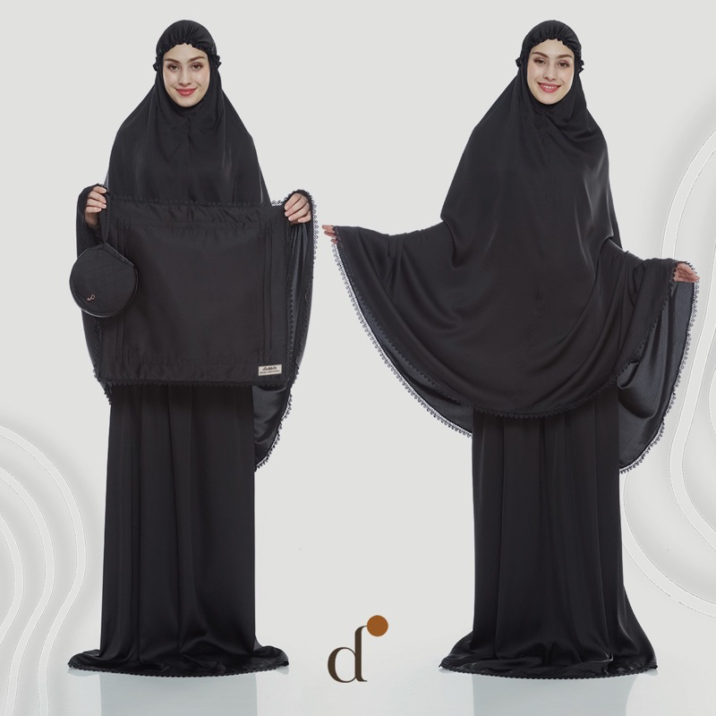 D.noktah Official - Sahara Prayer Set (Set Mukena) - Black