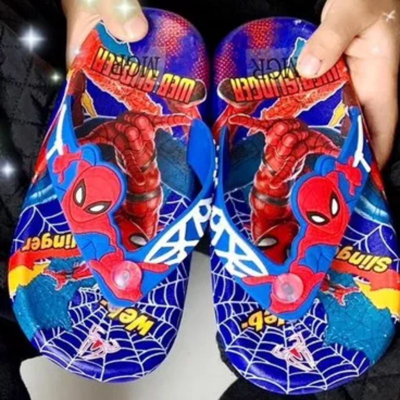 Sandal Anak Spiderman Jelly Impor Empuk Ringan