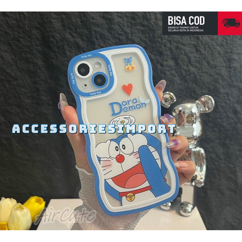 CASING WAVE XIAOMI/ REDMI NOTE 11/ NOTE 11PRO/ NOTE 10S/ NOTE 10 4G 5G/ NOTE 10PRO/ NOTE 9/ NOTE 8/ NOTE 7/ POCO M4PRO/ M5/ M5S/ C40/ SOFT CASE GELOMBANG/ WAVY + PROTECTOR CAMERA MOTIF ZEBRA/ DORAEMON / FLOWER/ LOVE BLACK