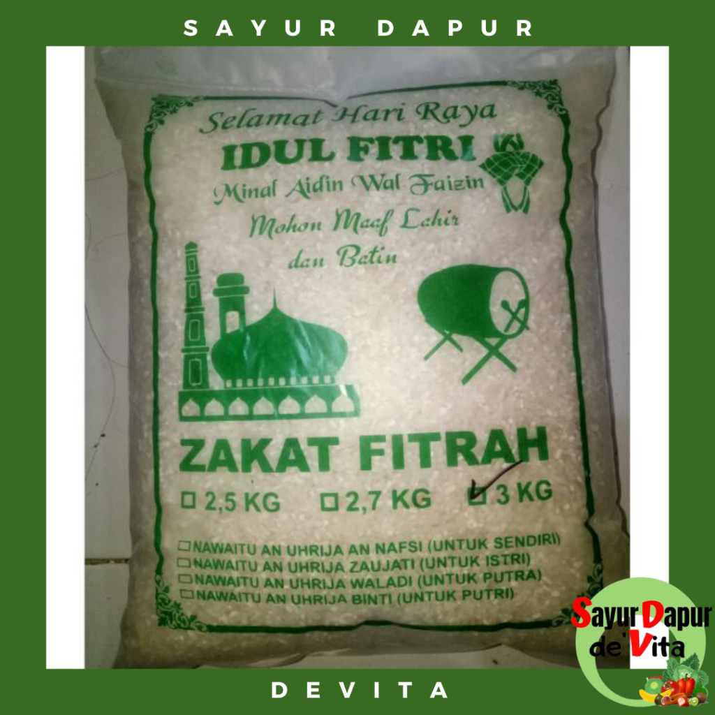 Beras Zakat putih, bersih, pulen,  3kg.