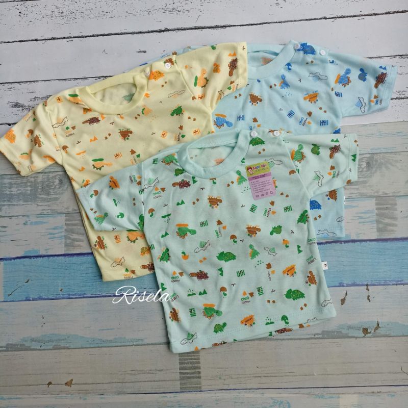 Atasan Baju Bayi Oblong 3-18 Bulan 3 Pcs