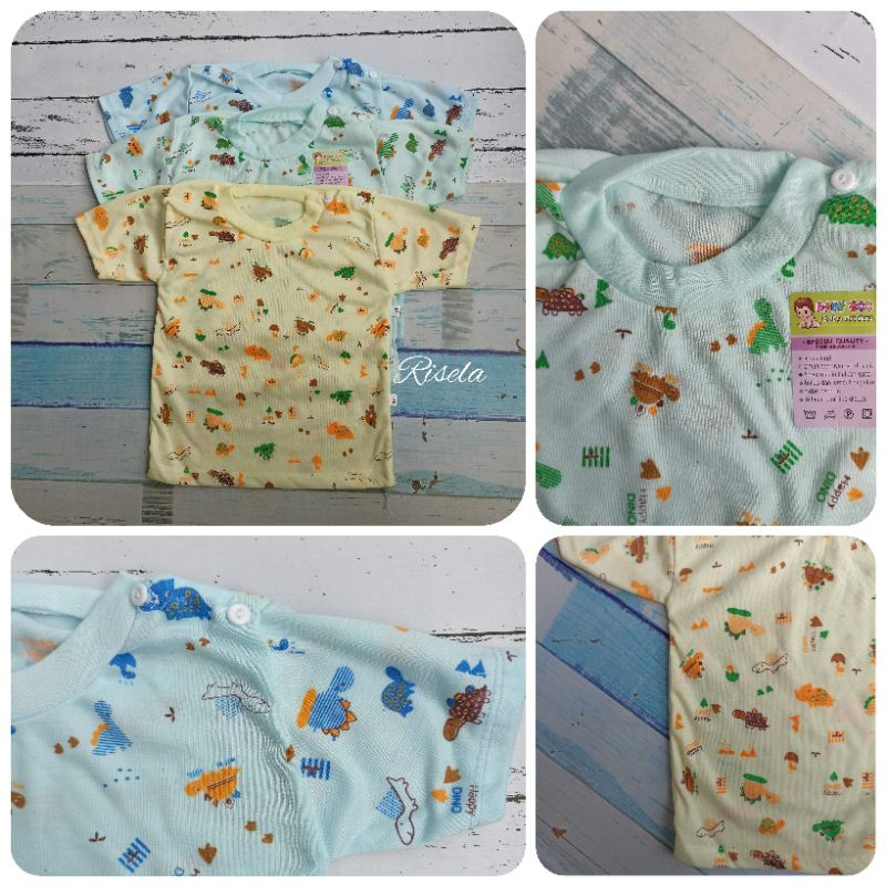 Atasan Baju Bayi Oblong 3-18 Bulan 3 Pcs