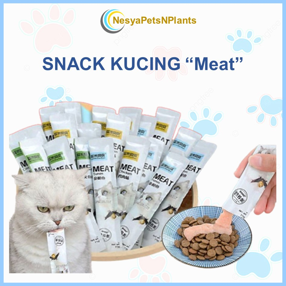 Snack Penggemuk Kucing Original Meat Multivitamin Imun dan Bulu Kucing