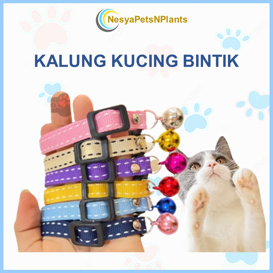 Kalung Kucing Lonceng Motif Bintik Dengan Lonceng Lucu Kalung Kitten