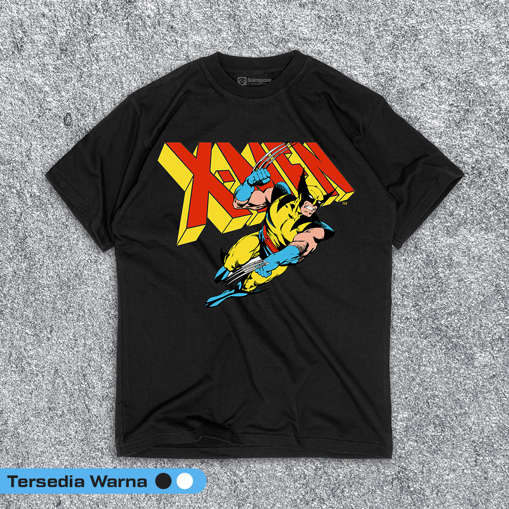 Cartoon - Wolverine Kaos kartun dewasa original vintage laki laki wanita cowo cewe baju distro t shi
