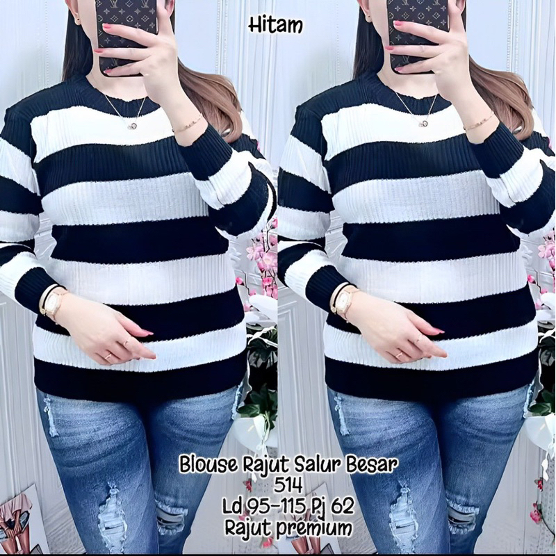 Eira Sweater Rajut Strip