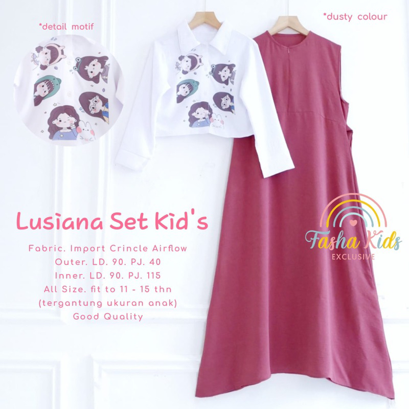 FASHA-QUEENA DRESS KIDS[COD] DRESS ANAK CARDI-OUTER ANAK-FASHION ANAK-GAMIS ANAK REMAJA - BAJU ANAK 
