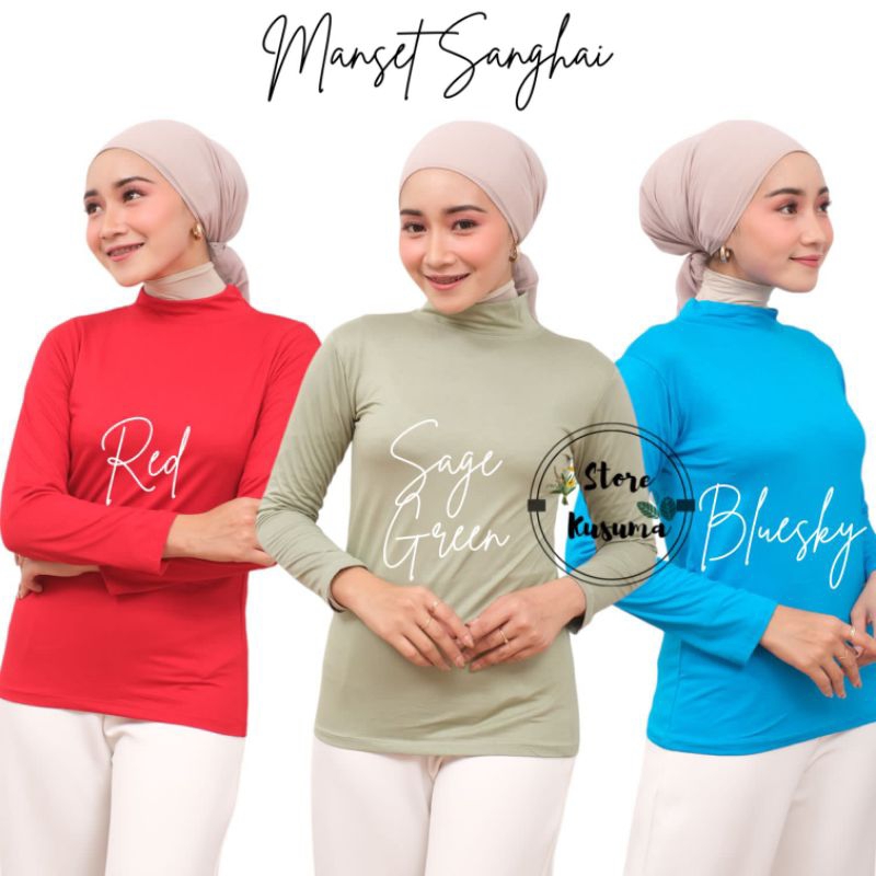 Manset Sanghai Bahan Kaos Rayon Super Adem Ukuran L XL XXL