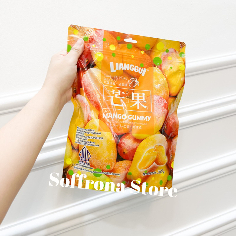 

lianggui mango gummy isi 90 pcs 1 pack permen mangga halal enak ready stock makassar